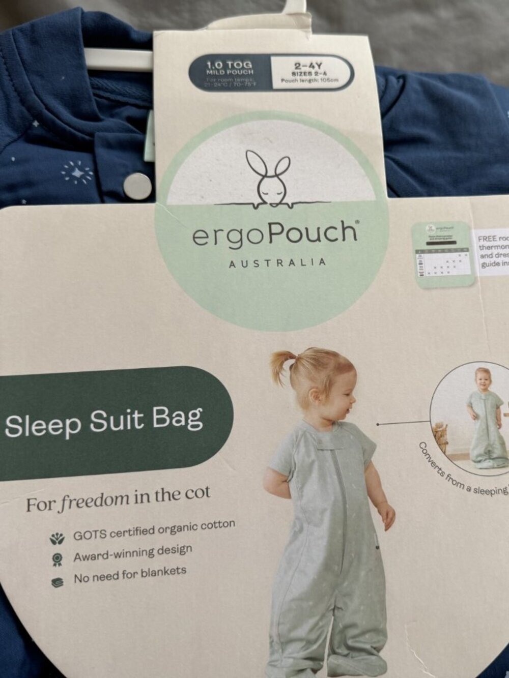 Organic Cotton Short Sleeve Sleep Suit Bag